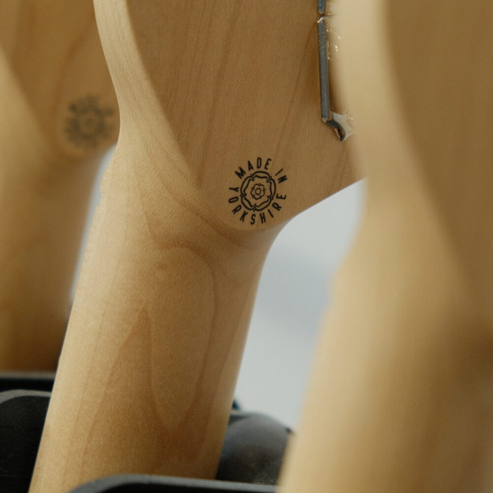 Caydence Made In Yorkshire headstock decal