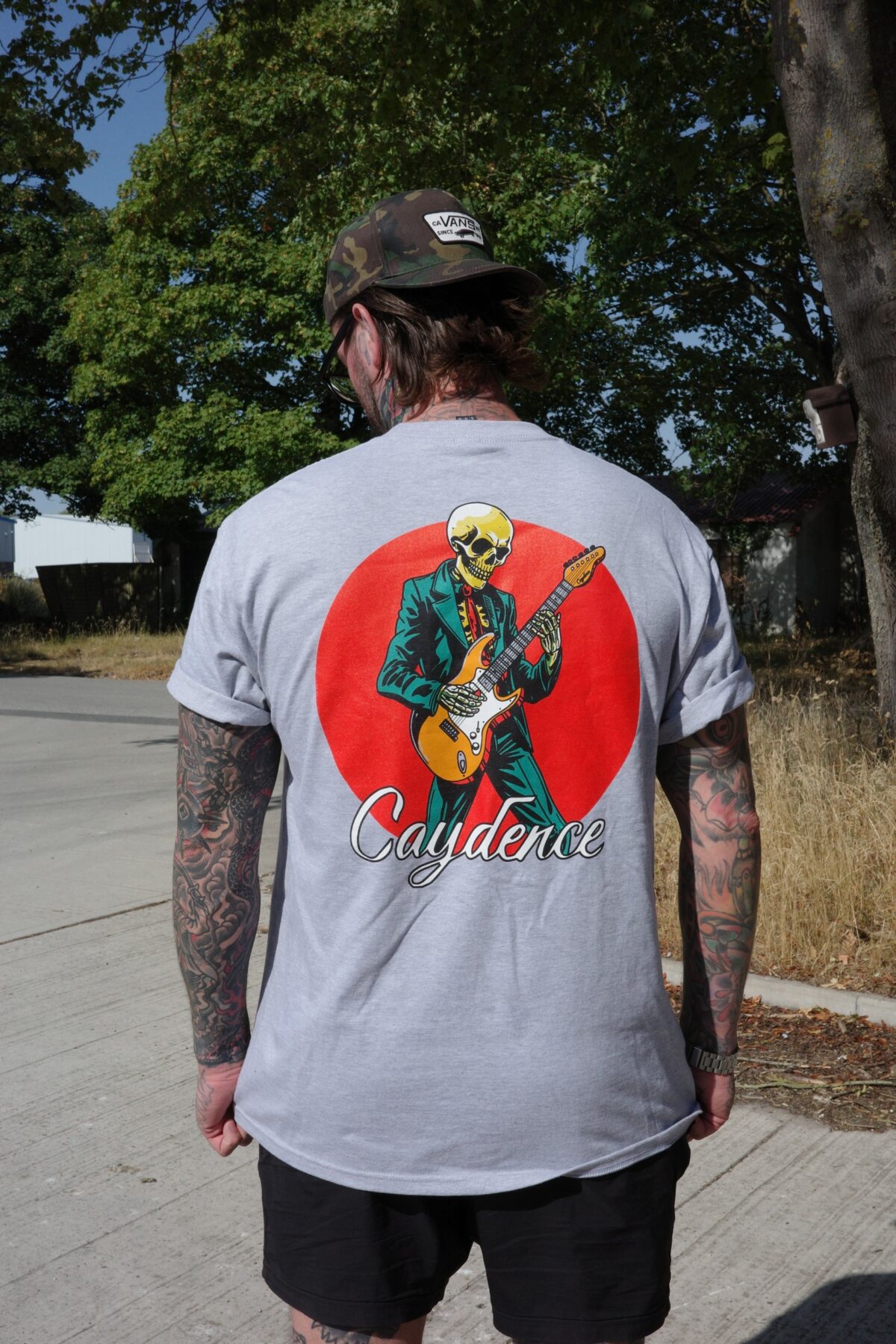 Caydence "Skeleton" T-Shirt - Small, Grey